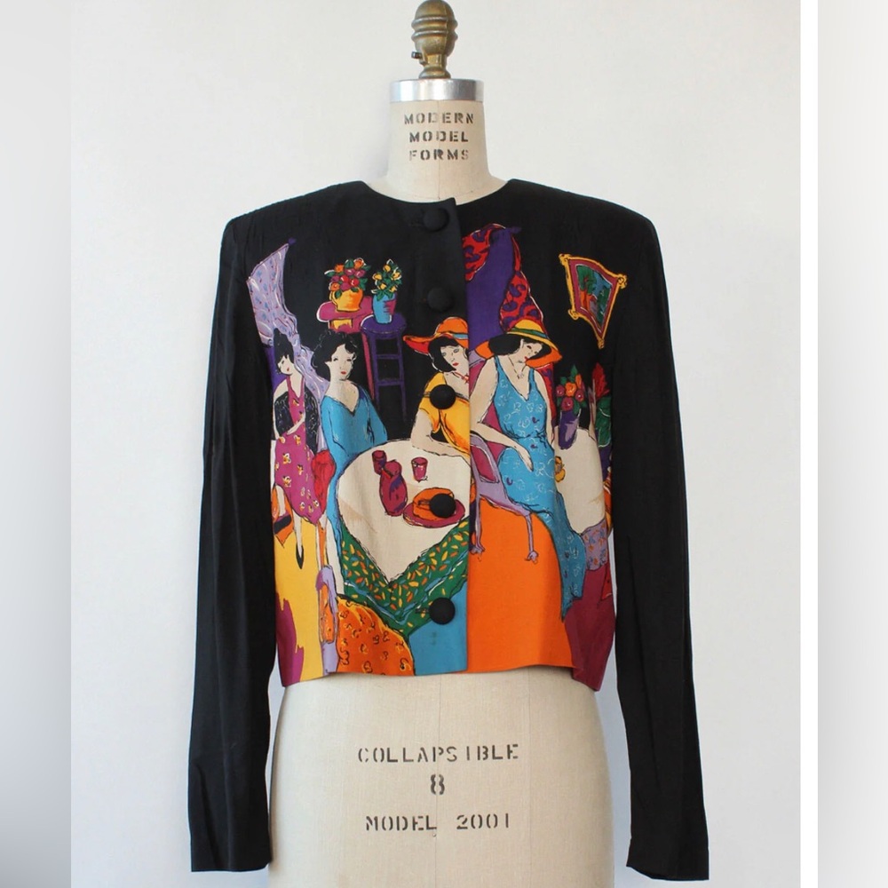 KARIN STEVENS Women's Top with Artistic Print